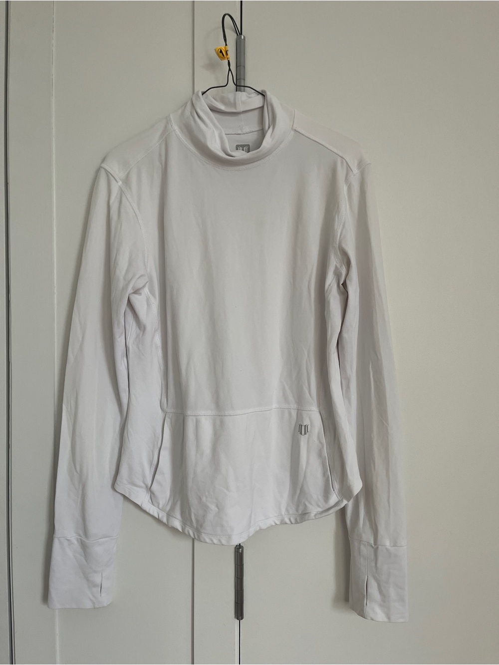 EleVen by Venus Williams White Mock Neck Long Sleeve Top